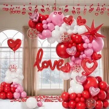 Bonropin 156pcs Valentines Balloon Decoration Kit