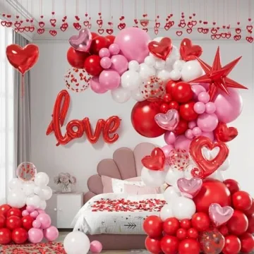 Bonropin 156pcs Valentines Balloon Decoration Kit