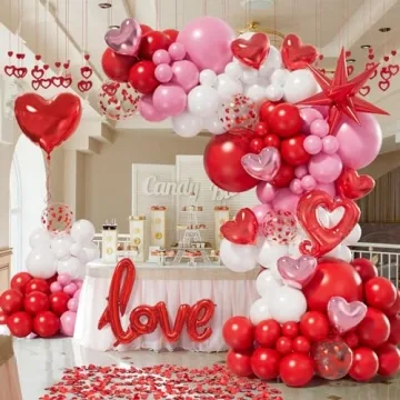 Bonropin 156pcs Valentines Balloon Decoration Kit