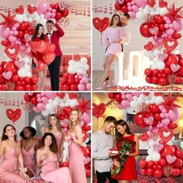 Bonropin 156pcs Valentines Balloon Decoration Kit