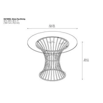 Elegant COSMOLiving Glass Round Dining Table for Small Spaces