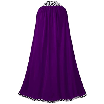GRAJTCIN King Costume Cape Crown Scepter for Events