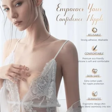 FJYQOP Silicone Nipple Covers - 5 Pairs of Reusable Pasties