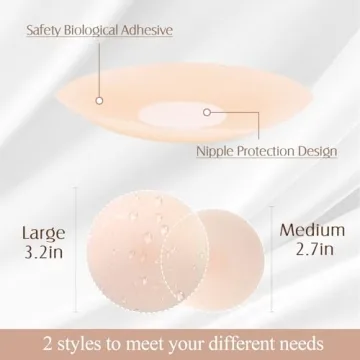 FJYQOP Silicone Nipple Covers - 5 Pairs of Reusable Pasties
