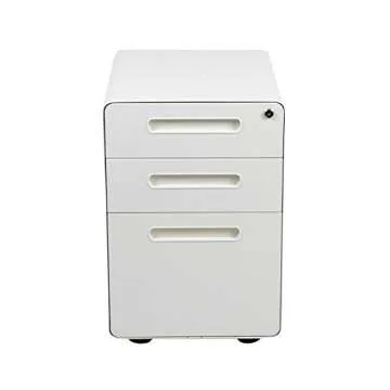 Flash Furniture Wren Ergonomic 3-Drawer Mobile Locking Filing Cabinet