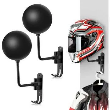 Magicfour Helmet Holder with 2 Hooks for Bikes