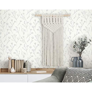 RoomMates RMK11678WP Brown and White Twigs Wallpaper