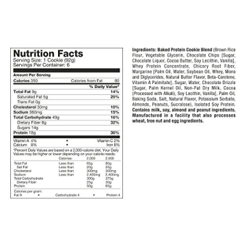 MuscleTech Protein Cookie. Chocolate Chip and Gluten-Free Treat