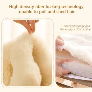 GKWW Fluffy Faux Fur Seat Cushion for Comfort and Style