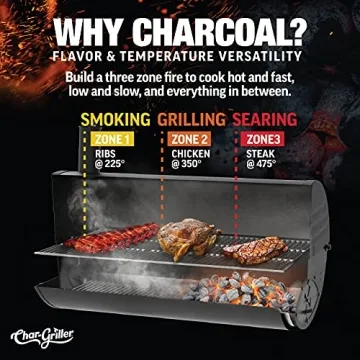Char-Griller Patio Pro Grill & Smoker - Versatile Cooking