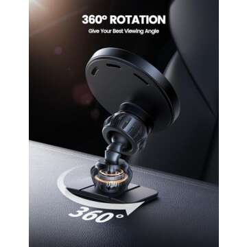 Lamicall 15W Car Mount Charger - Fast Wireless Charging