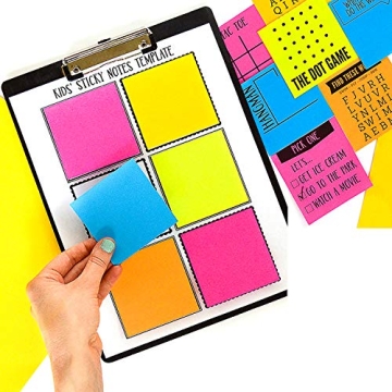 Colorful SIMONA Sticky Notes for All Ages - 3x3 - 6 Pads