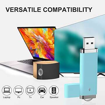 TOPESEL 10 Pieces 16GB USB 2.0 Flash Drive - Ideal for Easy Data Storage and Transfers