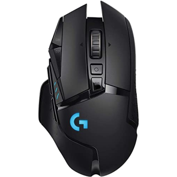 Logitech G502 Lightspeed Wireless Gaming Mouse, HERO 25K Sensor, RGB, 11 Programmable Buttons, Long ...