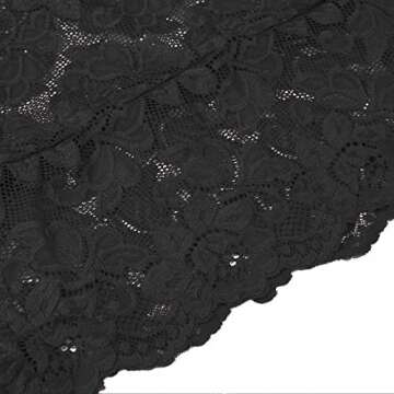 Gladiolus Women Deep V Bodysuit Black for Lingerie Lovers