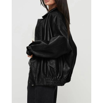 PRETTYGARDEN Women’s Stylish Faux Leather Jacket