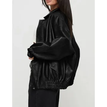 PRETTYGARDEN Women’s Stylish Faux Leather Jacket