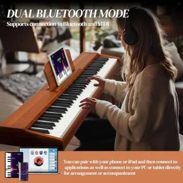 Ktaxon 88 Key Digital Piano with Bluetooth & Triple Pedal