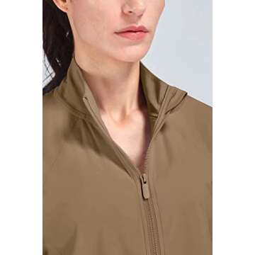 altiland Women's Zip Up Cropped Athletic Jacket With UPF 50+