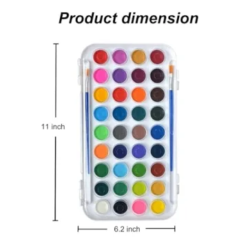 Vibrant 36-Color Watercolor Paint Set with Brushes and Palette