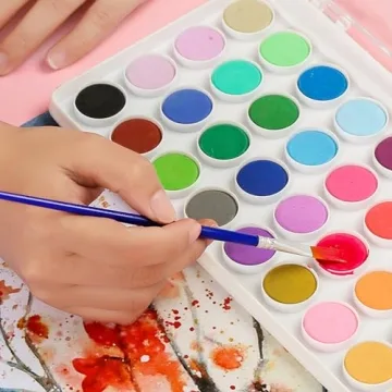 Vibrant 36-Color Watercolor Paint Set with Brushes and Palette