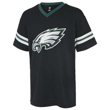 Outerstuff NFL Youth 4-20 Official Game Day Team Jersey - Black Philadelphia Eagles