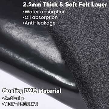 79" Hot Tub Mat for Inflatable Tub, Thickend Water Absorbent Hot Tub Mat, Round Anti-Slip Hot Tub Pad for Outdoor Indoor, Large Washable Pool Procter, Portable Inflatable Hot Tub Accessories