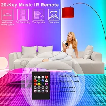 Smart LED Strip Lights 100ft with Bluetooth Controls