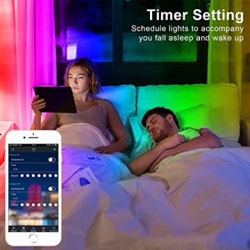 Smart LED Strip Lights 100ft with Bluetooth Controls