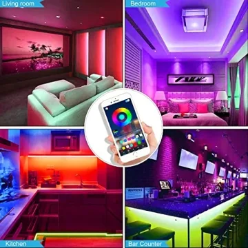 Smart LED Strip Lights 100ft with Bluetooth Controls
