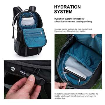 MOUNTAINTOP 40L Hiking Backpack Lightweight Travel Backpack for Men&Women Outdoor Camping Backpacking with Rain Cover