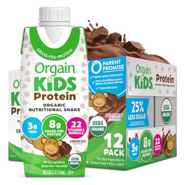 Orgain Organic Kids Chocolate Protein Shake - Healthy, Delicious Nutrition