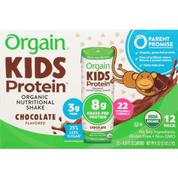 Orgain Kids Chocolate Protein Shake - Healthy Snack 8g Protein