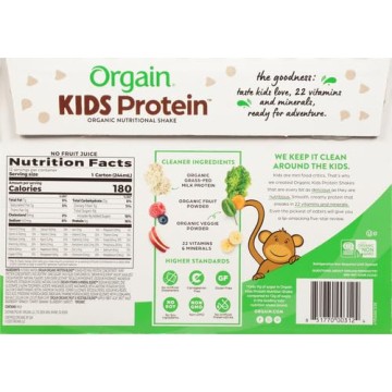Orgain Kids Chocolate Protein Shake - Healthy Snack 8g Protein