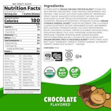 Orgain Kids Chocolate Protein Shake - Healthy Snack 8g Protein