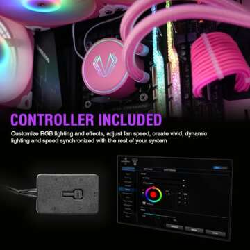 Vetroo V360 Liquid CPU Cooler, 3X 120mm Addressable RGB Pump & PWM Fans, 360mm Radiator 290W TDP AIO...