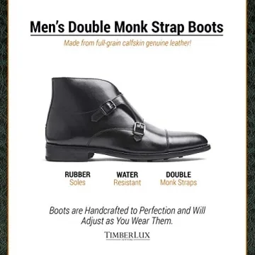 Timberlux Double Monk Strap Boots for Stylish Men