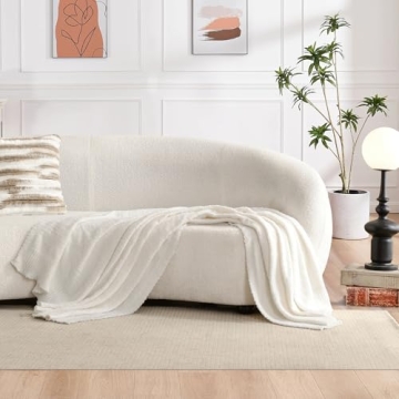 Knit Throw Blanket for Couch - Soft and Cozy Plush Design