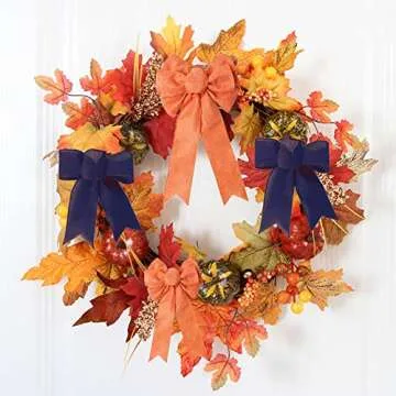 2 Rolls Burlap Ribbon Set, 21.87 Yards 2 inch Wide Burlap Weave Ribbon for Craft Wreaths Wrapping Bows Christmas Tree (Orange+Natural+Jute Twine)