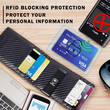 Tipmile Slim Minimalist RFID Wallet for Men - Perfect Gift