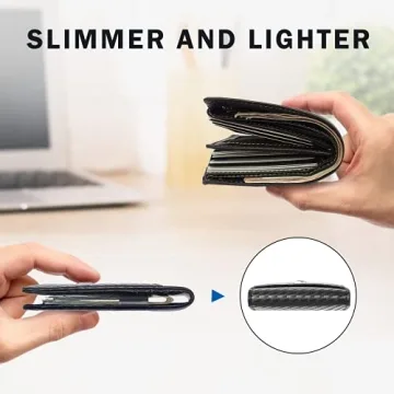 Tipmile Slim Minimalist RFID Wallet for Men - Perfect Gift