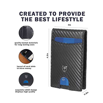 Tipmile Slim Minimalist RFID Wallet for Men - Perfect Gift