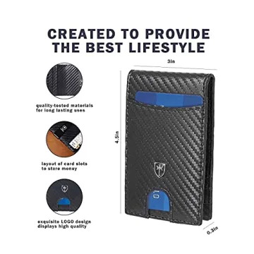 Tipmile Slim Minimalist RFID Wallet for Men - Perfect Gift
