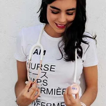 MDF Rose Gold Dual Head Stethoscope, Medical Grade, Adult