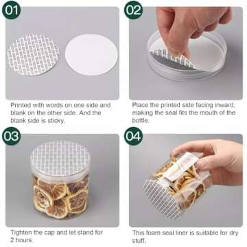 Dayify 20 pack 8oz Plastic Jars with Lids, Refillable Round Empty Containers for Cosmetics, Leakproof Clear Storage Containers with Pen Labels for Dry Food, Cookie, Cream, Butter, Slime