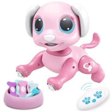 BIRANCO. Remote Control Dog Gesture Sensing - Smart Puppy Pink Toy Robot Pet Walks Barks Interactive...