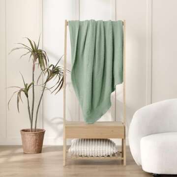 JOOJA Throw Blanket Twin Size for Bed Super Soft Blankets for Couch Comfy Cozy Blanket Knit Fuzzy Plush Fleece Blanket Gift for Women Lightweight Blanket for Living Room Sofa 60 x 80 Inches Sage