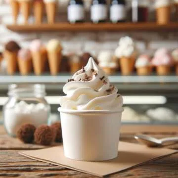 Lakesstory Paper Ice Cream Cups 4oz Small White Dessert Bowls Frozen Yogurt Cup White Dessert Bowls Frozen Dessert Supplies Pack of 50 count