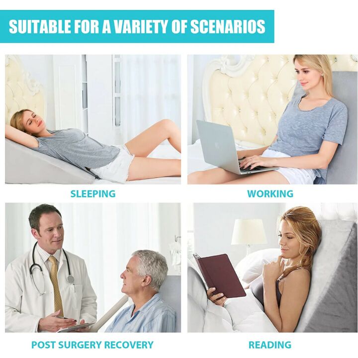 Lisenwood Foam Bed Wedge Pillow Set for Comfort