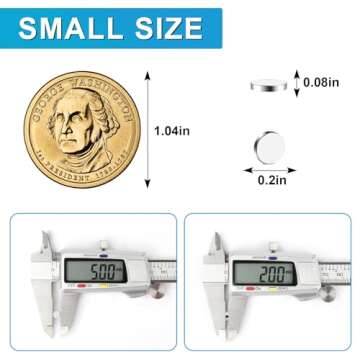 240 Pack Small Neodymium Magnets - Durable 5x2mm Refrigerator Magnets for Crafts